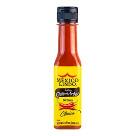 Mexico Lindo Chile de Arbol Hot Sauce Ingredients | 12,190 Scoville Level | Classic Flavor | 5 Fl Oz Bottle (Pack of 1)