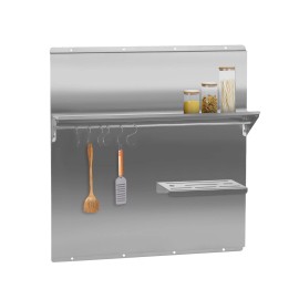 30"x30.7 inch Stainless Steel Kitchen Backsplash Range Hood Wall Shield+6 Hooks