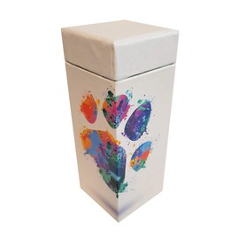 Rainbow PawPrint ScatterPod Scattering Keepsake Cremation Urn