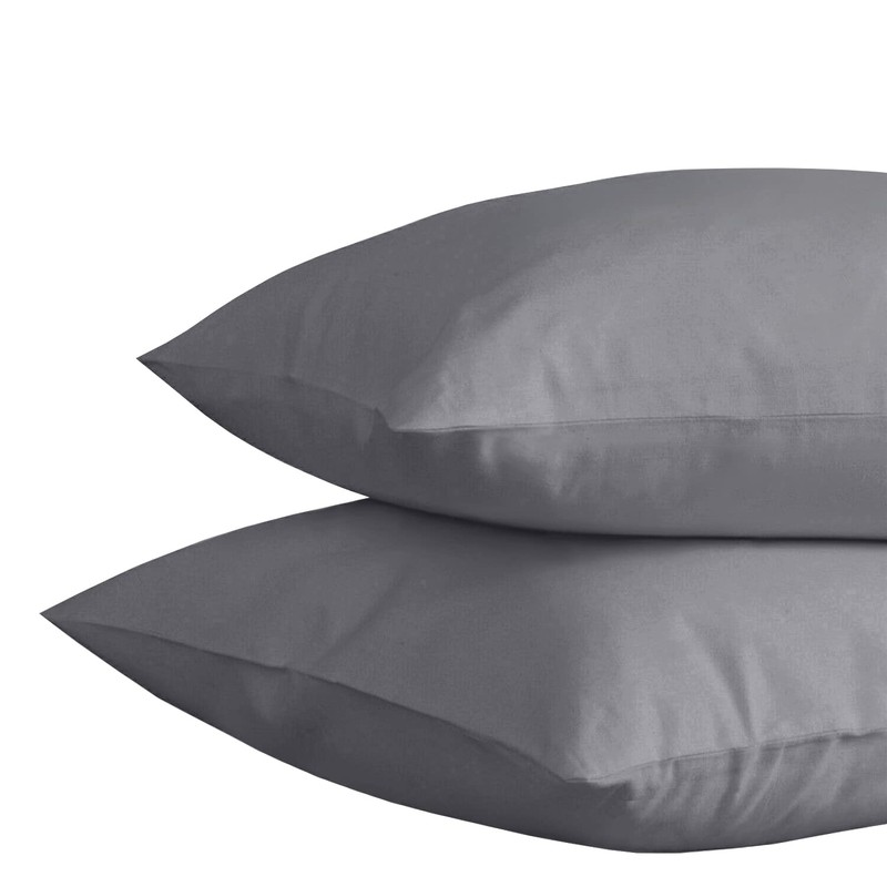MOONLIGHT20015 Single Duvet Cover - Grey Solid Soft Single Bedding