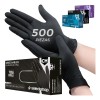 Guantes De Nitrilo Libre De Latex Sin Polvo Azul Negro