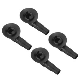 sourcing map 4Pcs Air Conditioner Drain Hose Connector Elbow Fitting with Rubber Ring for Mini-Split Units and Window AC Unit 20m, Black