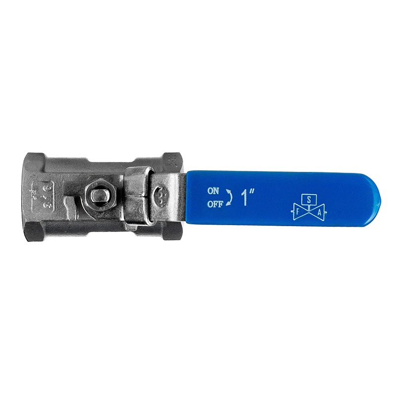 FSA Ball Valve Stainless Steel 316 1 Inch 1-Piece 2-Way