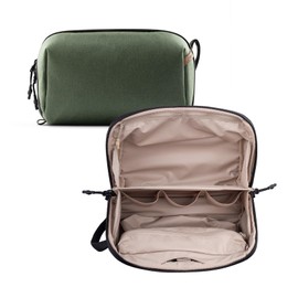 PGYTECH Travel Toiletry Bag for Men & Women, Hanging Compact Pouch, Waterproof Dopp Kit for Traveling, Shaving Bag Makeup Bag Organizer for Toiletries, Cosmetics, Green