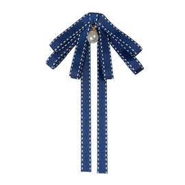 FYBownot JK Uniform Ribbon, Line, Ribbon Tie, Brooch, Bowtie, Women's, Uniform Accessories, Bowknots, School Entrance Ceremonies, Graduations, Recitals, Office Work, School, Dating, Gift, navy