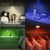 16 Color Changing Puck Light with Remote,LUXSWAY Push Lights Battery