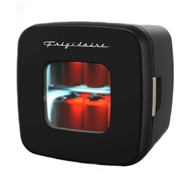 Frigidaire Retro Mini Beverage/Skincare Cooler Holds 12 cans or 9 liters Black EFMIS351-BK (Renewed)