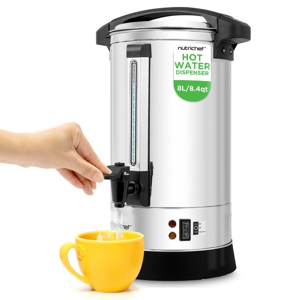 NutriChef Water Boiler and Hot Water Dispenser, 8L Electric Beverage