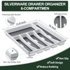 49-Piece Silverware Set with Organizer, CEKEE Stainless Steel Flatware Cutlery