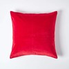 Homescapes Velvet Cushion Cover, Red, Soft Decorative Cushion Cover 40
