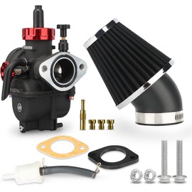 NIBBI PE17 Carburetor with 48mm Air Filters, 17mm carburetor Kit- Fit for 80cc 90cc 100cc Dirt Bike Pit Bike Apollo TaoTao Lifan Kayo SSR