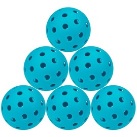 6 - Pack Pickleball Balls, 40 Holes Outdoor Pickleballs, High Elasticity & Durable Pickle Balls for All Style Pickleball Paddles (Sky Blue)