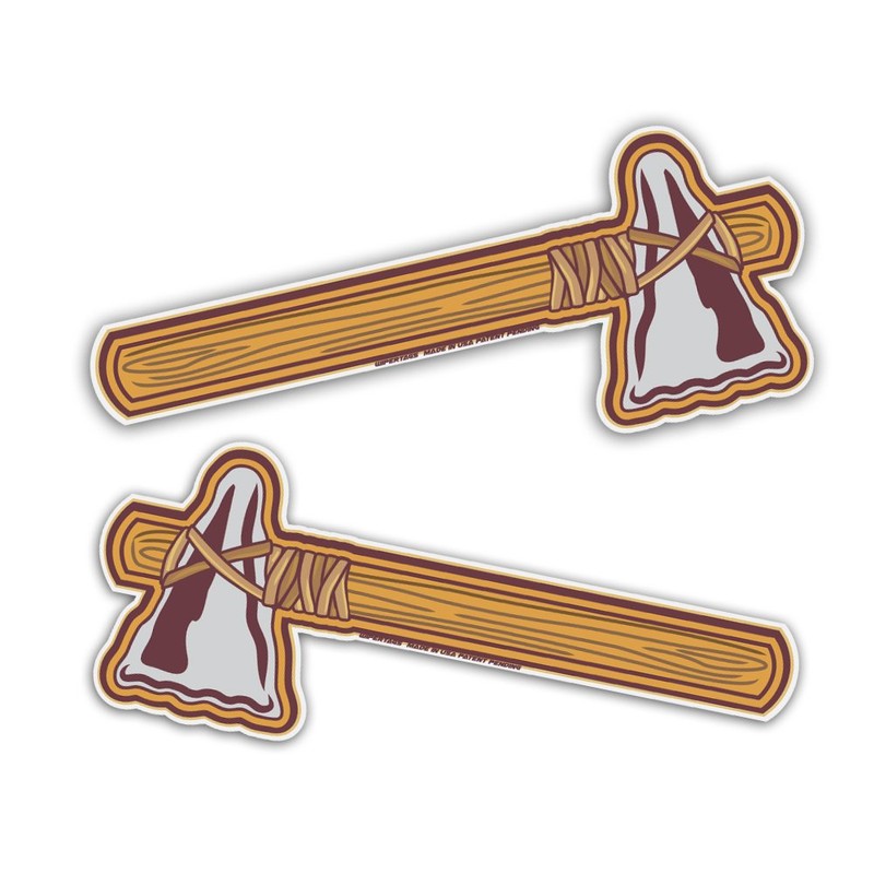 Tomahawk Chop Maroon WiperTags attach to rear vehicle wiper blades