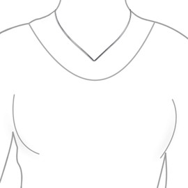 Basic Simple Slider Choker V Shape Collar Statement Necklace For Women .925 Silver Sterling Add Your Pendant 2MM