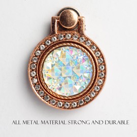 [2 Packs] Gemstones Glitter Bling Bling Phone Ring Holder, Sparkle Phone Ring Grip Artificial Diamond Stand,Rhinestone Cell Finger Ring for Phones,Pad