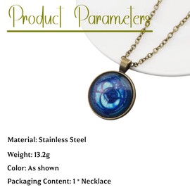 GAUEIOUR Vintage Amulet Troll Hunter Pendant Necklace Hunter Talisman Time Gem Merlin Retro Hip Hop Pendant Jim Creative Jewelry Gift Fashion Men and Women Cosplay Clothing Party Accessories