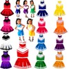 Little Girls' Cheerleader Cheerleading Outfit, Green/White, Size S / 2-5