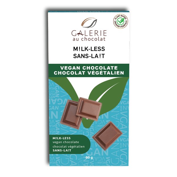 Galerie Au Chocolat Vegan Chocolate Bar Milk-Less 80g X 8
