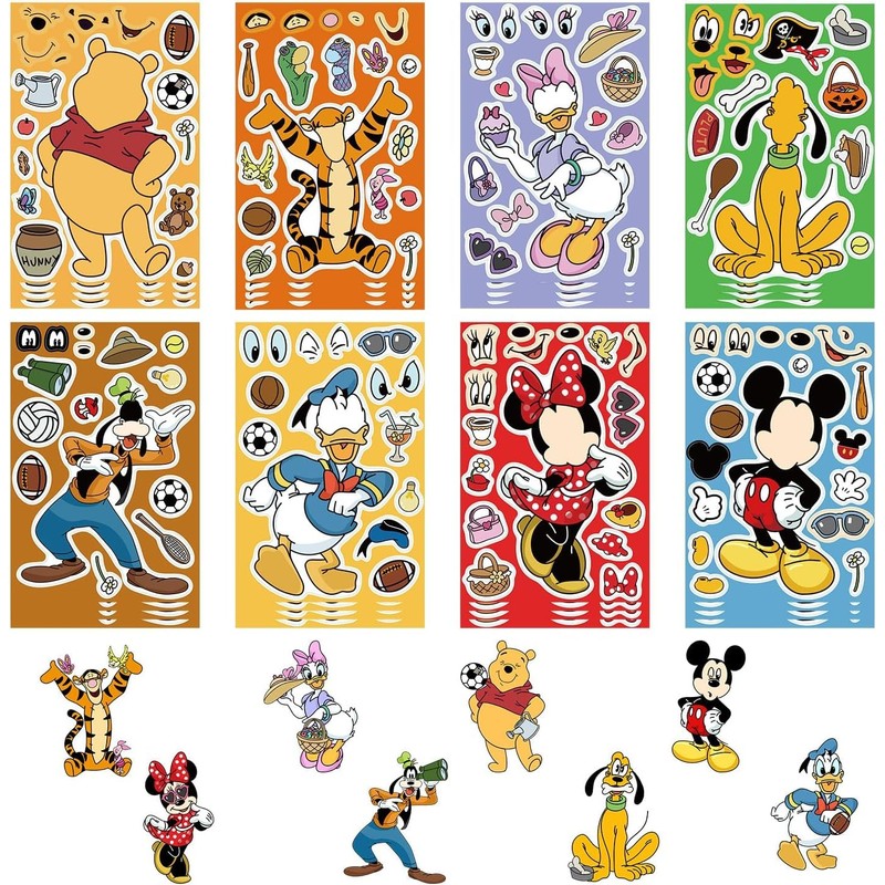 24 Sheets Make Your Own Stickers, Make Cartoon Character, Make