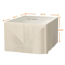 Nuu Garden 30 Inch Patio Gas Fire Pit Cover Square-Waterproof 210D Heavy Duty Fabric with PVC Coating For Outside