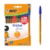 BIC Cristal Original 0.8mm Fine Point Fineliner Pens with Translucent
