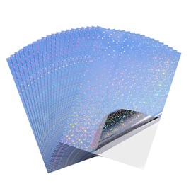 20 Sheets Printable Sticker Paper Waterproof Drying Quickly Holographic Sticker Paper for Inkjet Printers Copiers