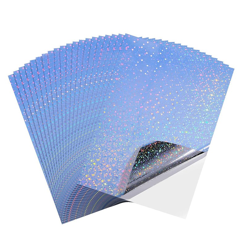 20 Sheets Printable Sticker Paper Waterproof Drying Quickly Holographic Sticker