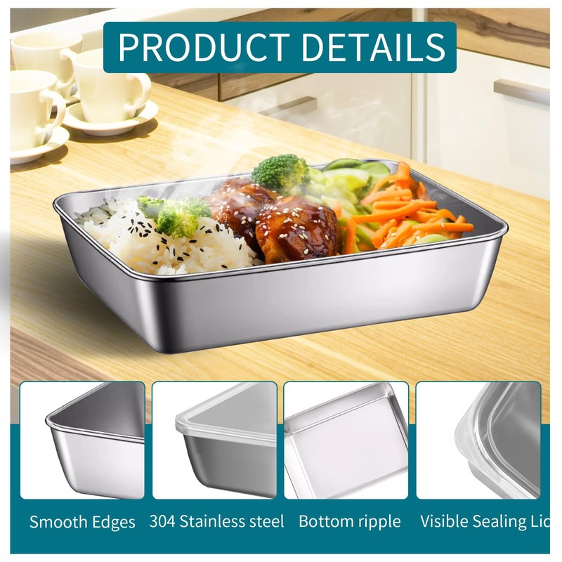 GIUOIDUO stainless steelFood Storage Containers setsstorage box with lidfreezer FrozenKitchen