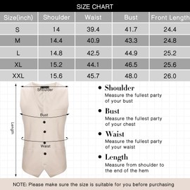 SATINIOR 1920s Mens Costume Roaring Outfit with 20s Gangster Vest Hat Pocket Watch Suspenders(XX-Large,Beige)