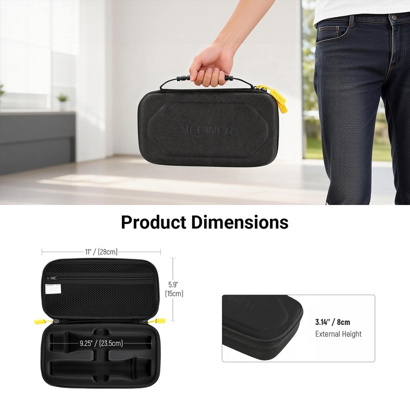 NEEWER Wireless Microphone Case Compatible with JBL PartyBox Dual Mic