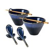 UNICASA Japanese Ramen Bowl Set with Chopsticks, Spoons and Rests,