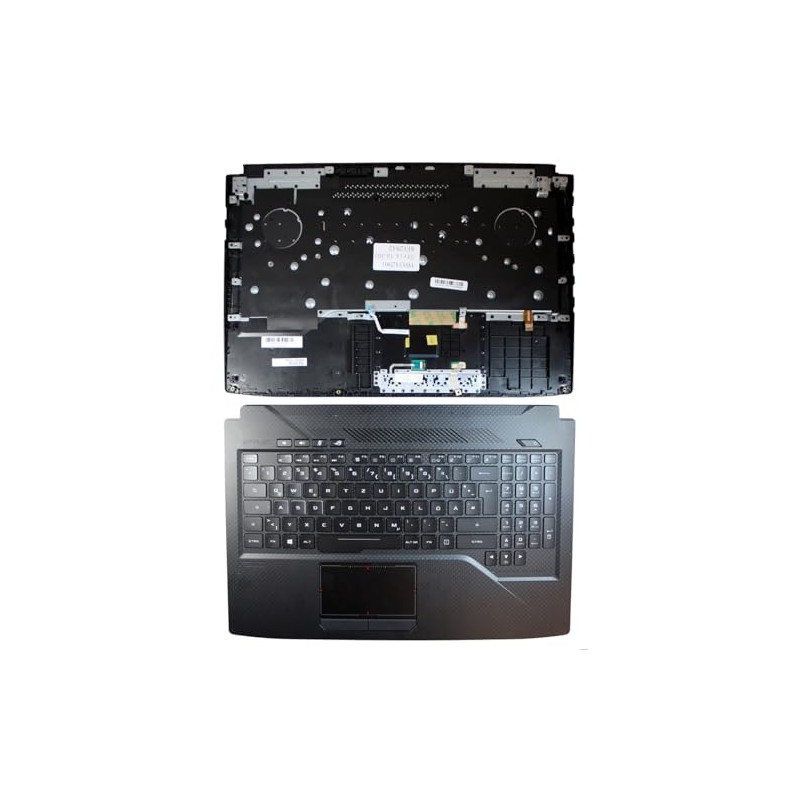 Power4Laptops Deutsch mit Topcase und Touchpad schwarz kompatible Ersatz Tastatur