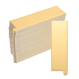 uxcell 100pcs Mini Cake Boards, Mousse Cake Cardboards Rectangle Cake Bases Plates Cupcake Dessert Displays Base Tray for Cakes, Pastries, Dessert Base - Grease Proof (Gold)