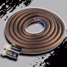 Xscorpion 0 Gauge BLACK Power OFC Wire Strands Copper High Voltage Marine Cable 1/0 AWG US