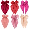 Hair Bows Silky Satin Bows Oversized Long Tail Hair Bow