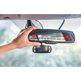 Pack 3 Objects in Mirror are Cute Vinyl Stickers, car Decals, Water Bottle Stickers, Waterproof Sticker for car, Laptop, Motivational, Bookish (objectss)