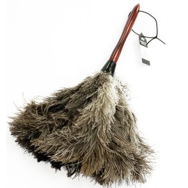 AAYU Feather Duster (36cm) 14.5 inch for Home Cleaning | Soft-Feather Moping and car dusting| Eco-Friendly Genuine Ostrich Dusters with Wooden Handle Easy to Clean Reuse