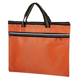 PATIKIL Waterproof Zipper File Bag, Documents Books Tools Storage Zip Pouch for Office Travel, Orange