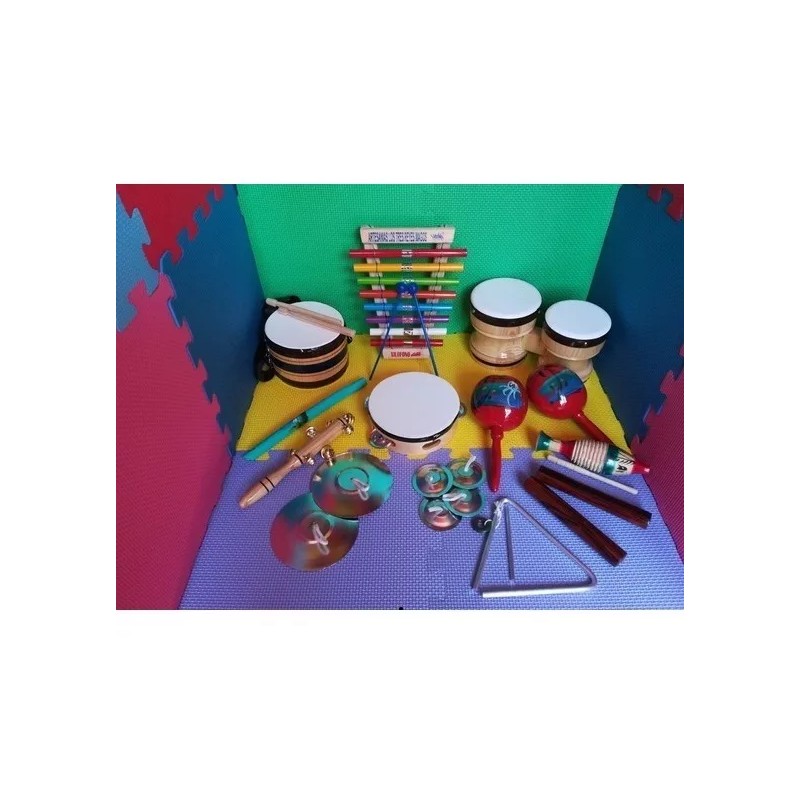 CASTILLO DIDÁCTICO Kit Con 14 Instrumentos Musical De Percusión Con
