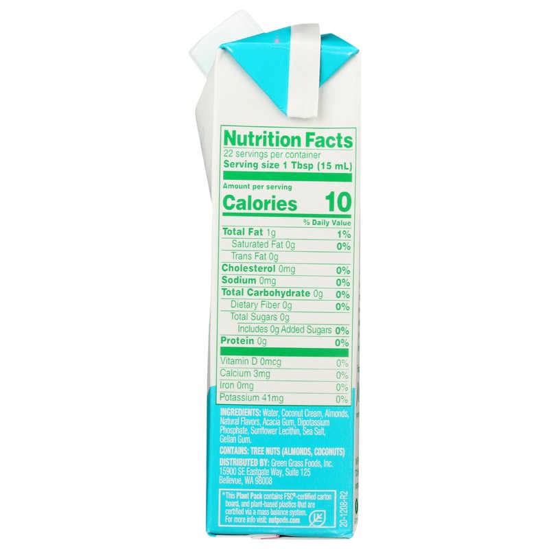 nutpods® Unsweetened Caramel Coffee Creamer, dairy-free, 11.2oz