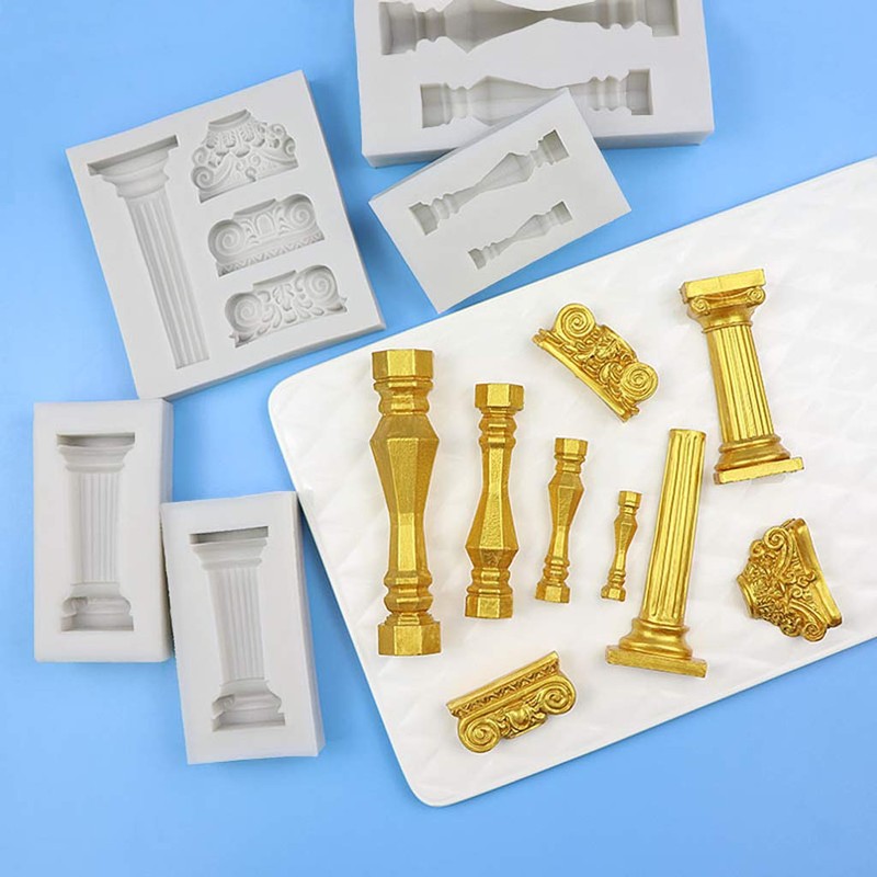 YiFeng Ancient Greek Pillars Mould Roman Column Mould Sugarcraft Epoxy