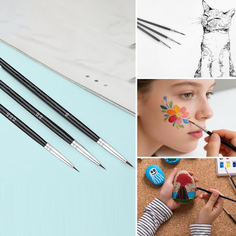 30 Pcs Fine Detail Paint Brush Set, Fine Paint Brushes