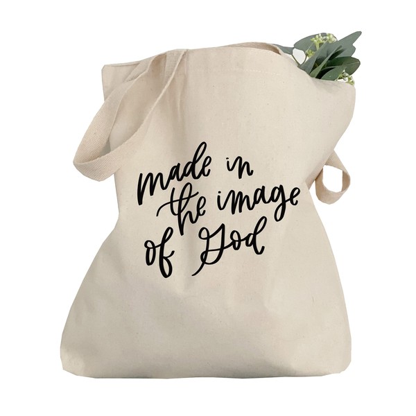 Made in the image of God | Christian quote tote