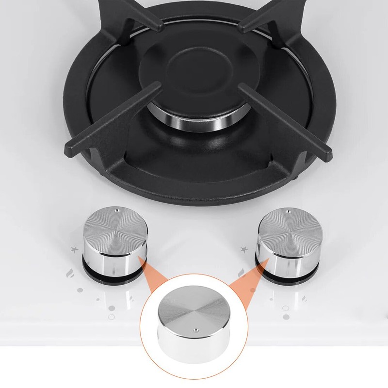 Set of 6 Metal Gas Hob Knobs 6mm Universal for