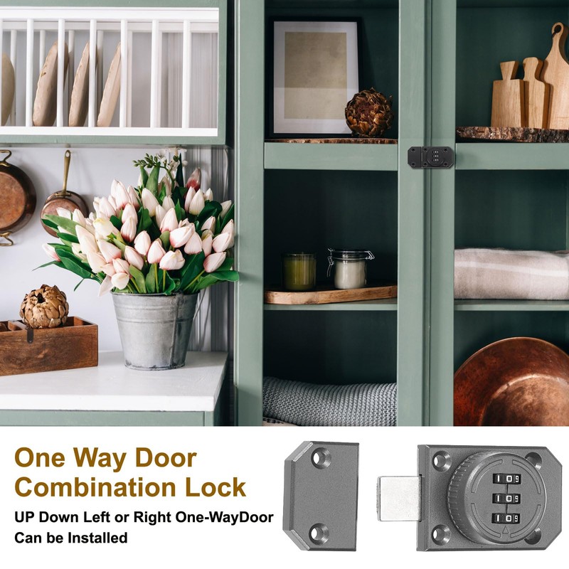 PATIKIL Combination Cabinet Lock, 3-Digit Password Cabinet Lock Zinc Alloy