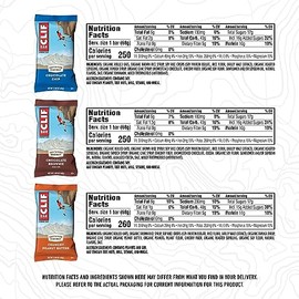 CLIF BAR - Energy Protein Bars - Variety Pack - 3 Flavors - Made with Organic Oats - Energy Bars - Non-GMO - (30 Pack)