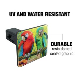 GRAPHICS & MORE Colorful Tropical Rainforest Parrots Tow Trailer Hitch Cover Plug Insert