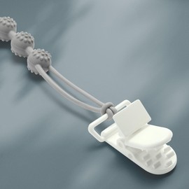 Eascrozn 6 Pack Silicone Pacifier Clip with One-Piece Design for Baby Boys and Girls, BPA Free Soft Flexible Binky Clips with Texture for Baby Essentials