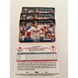 2024 Topps Alec Bohm #266 Philadelphia Phillies "4-card lot "