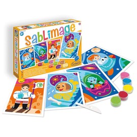 Sentosphere 3908815 Craft Set for Children, Sand Pictures Galaxy, Creative Set, DIY